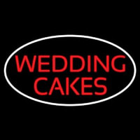Oval Wedding Cakes Neonskylt