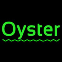 Oysters Green Line Neonskylt