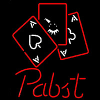 Pabst Ace And Poker Beer Sign Neonskylt
