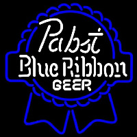 Pabst Blue White Ribbon Beer Sign Neonskylt