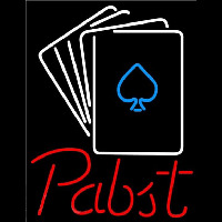 Pabst Cards Beer Sign Neonskylt