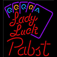 Pabst Lady Luck Series Beer Sign Neonskylt