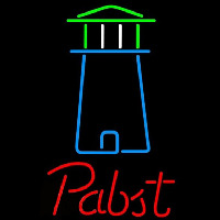 Pabst Light House Art Beer Sign Neonskylt