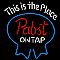 Pabst Light This is the Place Beer Sign Neonskylt