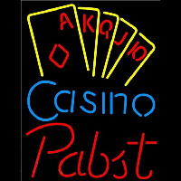Pabst Poker Casino Ace Series Beer Sign Neonskylt