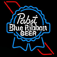 Pabst Skyblue Red Ribbon Beer Sign Neonskylt