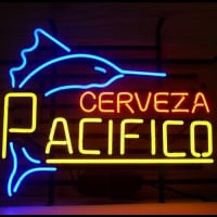 Pacifico Clara Mexican Cerveza Neon Glas Bar Pub Skylt