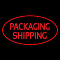 Packaging Shipping Oval Red Neonskylt