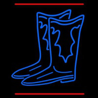 Pair Of Boots Logo With Line Neonskylt