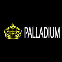 Palladium Block Yellow Crown Neonskylt