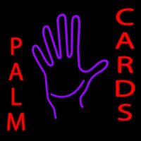 Palm Card Hands Neonskylt