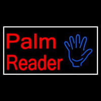 Palm Reader White Border Neonskylt