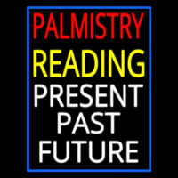 Palmistry Reading Blue Border Neonskylt