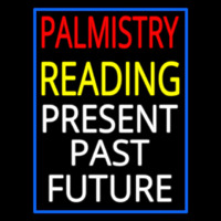 Palmistry Reading Blue Border Neonskylt