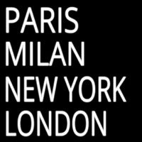 Paris Milan London Neonskylt