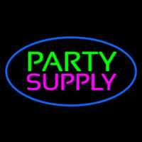 Party Supply Blue Oval Neonskylt
