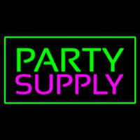 Party Supply Green Rectangle Neonskylt