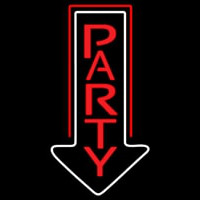 Party With Arrow 1 Neonskylt