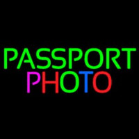 Passport Multi Color Photo Neonskylt