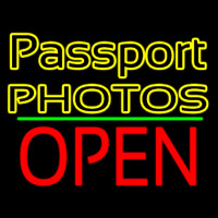 Passport Photos Block With Open 1 Neonskylt