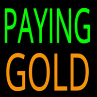 Paying Gold Neonskylt