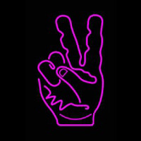Peace Fingers Neonskylt