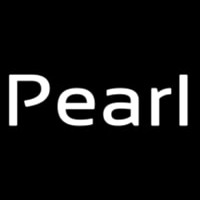 Pearl White Neonskylt