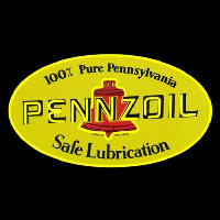 Pennzoil Logo Safe Lubrication Neonskylt