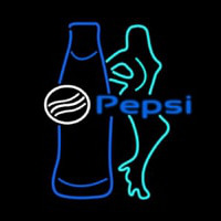 Pepsi Bar With Bottle And Girl Neonskylt