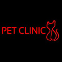 Pet Clinic With Pet Neonskylt