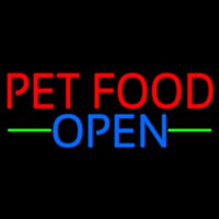 Pet Food Open 1 Neonskylt