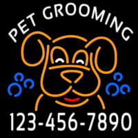 Pet Grooming Phone Number Neonskylt