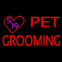 Pet Grooming With Heart Neonskylt