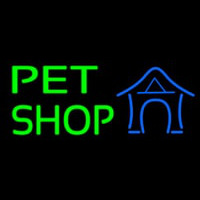 Pet Shop With Blue Logo Neonskylt