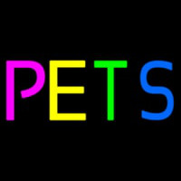 Pets Multicolored Neonskylt