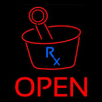Pharmacy Logo Open Neonskylt