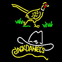Pheasant and Jack Daniels Yellow Neonskylt