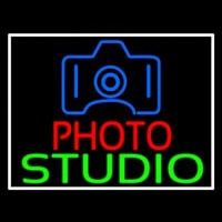 Photo Studio With Camera Logo Neonskylt