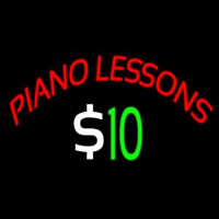 Piano Lessons Dollar Neonskylt