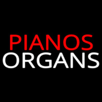 Pianos Organs Block 1 Neonskylt