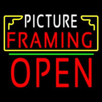 Picture Framing With Frame Open 1 Logo Neonskylt