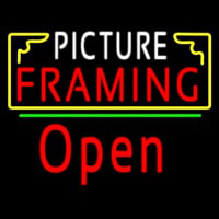 Picture Framing With Frame Open 2 Logo Neonskylt