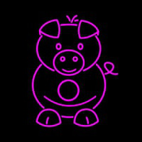 Pig Cartoons Neonskylt