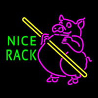 Pig Pool Nice Rack Neonskylt