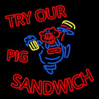 Pig Sandwich Neonskylt