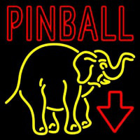 Pinball With Arrow Neonskylt