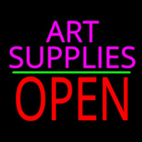Pink Art Supplies Block With Open 1 Neonskylt