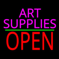 Pink Art Supplies Block With Open 2 Neonskylt