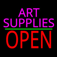 Pink Art Supplies Block With Open 2 Neonskylt