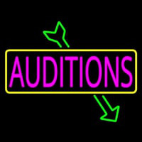 Pink Auditions Green Arrow Neonskylt